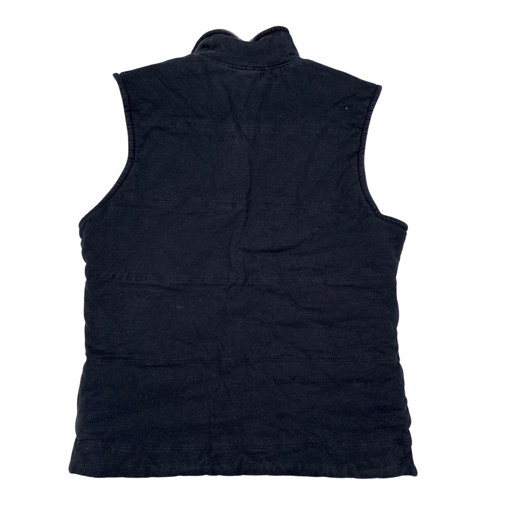 Banana Republic Reversible Vest Mens Size Medium Black / Gray Full Zip Casual - Picture 2 of 8
